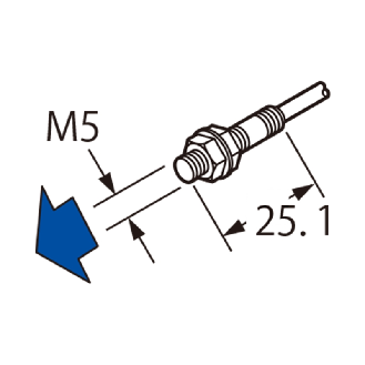 DPI M05 PNP NO P1,2mm noyé / Câble 2m - GX-305M-A-P-Lire la description
