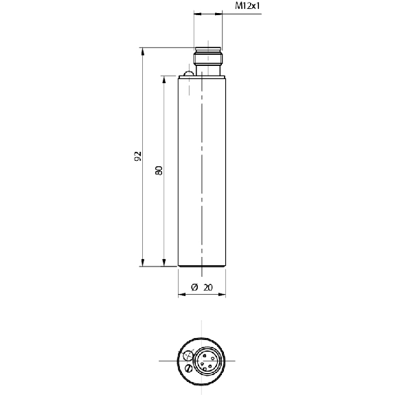 DPC D20 PNP NO+NF P10mm noyé 80mm Inox 10-30Vdc M12 4P - CE1/0P-1E-Lire la description