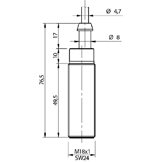 DPI M18 2 fils AC NO P5mm noyé / Câble  2m PVC - VK2/A0-1B-Lire la description