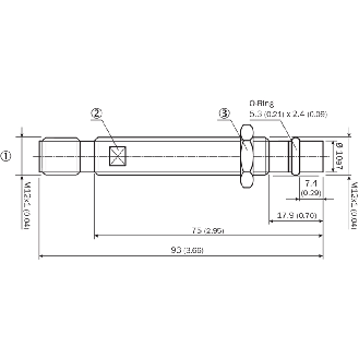 DPI HP M12 NPN NO P1.5mm noyé 93mm Inox 500bar / M12 4P - IMP12-1B5NSVC0F-Lire la description