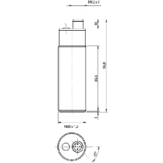 Ultrason Directe PNP(x2) P250-3500mm NO/NF M30 M12 5P - UT1B/GW-0ESY-Lire la description