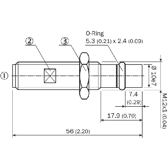DPI HP M12 PNP NO+NF P1,5mm noyé 56(28)mm 500bar Inox V2A / M12 4P - IMP12-1B5PPVC0B-Lire la description