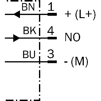 DPI D04 PNP NO P1,5mm noyé IO-Link 38(20)mm Inox V2A / M08 3P - IHM04-1B5PSVT0S-Lire la description