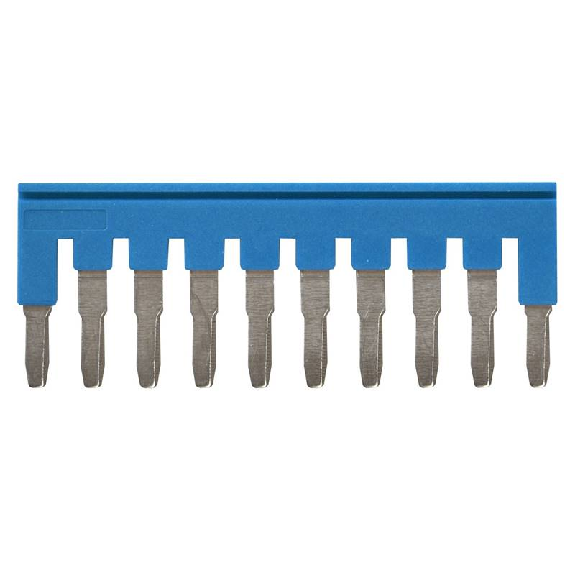 Pontage sécable bleu, 10 pôles, pour bornes Push-In + de 4,0mm² - XW5S-P4.0-10BL-Lire la description