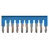 Pontage sécable bleu, 10 pôles, pour bornes Push-In + de 4,0mm² - XW5S-P4.0-10BL