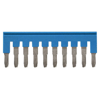 Pontage sécable bleu, 10 pôles, pour bornes Push-In + de 4,0mm² - XW5S-P4.0-10BL-Lire la description