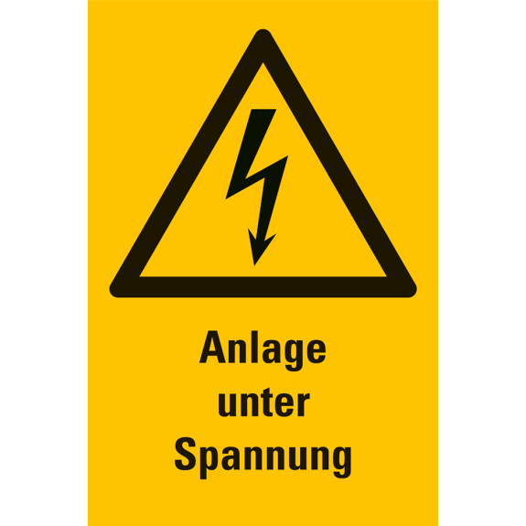 Warn-Kombischild Anlage unter Spannung, Kunststoff, 300x200mm Warn-Kombischild Anlage unter Spannung, Kunststoff, 300x200mm-Beschreibung lesen