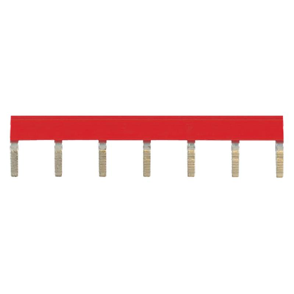 Barrette de potentiel 10 pôles rouge (entraxe 6,2mm) - 90976 Barrette de potentiel 10 pôles rouge (entraxe 6,2mm) - 90976-Lire la description