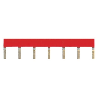 Barrette de potentiel 10 pôles rouge (entraxe 6,2mm) - 90976-Lire la description