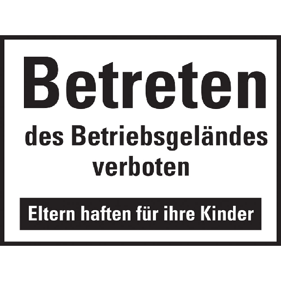 Hinweisschild Betreten des Betriebsgeländes verboten..., Aluminium, 250x330mm Hinweisschild Betreten des Betriebsgeländes verboten..., Aluminium, 250x330mm-Beschreibung lesen