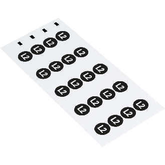 Leiterkennzeichen Wechselstromnetz L2, RoHS konform, Folie, Ø 25mm, 7/Bogen, DIN EN 60445 / IEC 60417-Beschreibung lesen