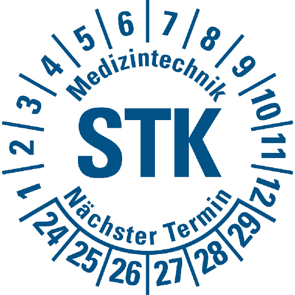 Prüfplakette STK 24-29,weiß/blau,DIN EN 60601-01,Spezialkleber,Ø 30mm,10/Bogen Prüfplakette STK 24-29,weiß/blau,DIN EN 60601-01,Spezialkleber,Ø 30mm,10/Bogen-Beschreibung lesen
