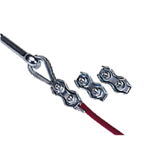 Serres câble double pour câble de traction avec âme en acier Ø 3 mm - 1033248-Lire la description