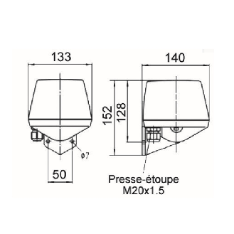 Buzzer MHP 12 108dB 230Vac avec PE M20 IP54 - MHP12230T4-Lire la description