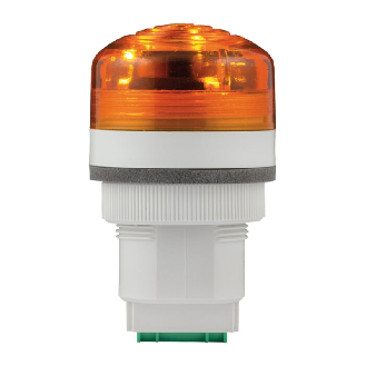 Buzzer perçage Ø30mm P40 A LED ORANGE 85dB V48/240AC IP65 Ø41mm GRIS - 91202 | P40 A LED AMB V48/240AC GY-Lire la description