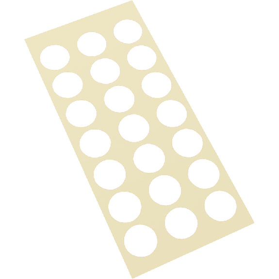 Markierungspunkt, blanko, weiß, Haftpapier, ablösbar, Ø 37mm, 10/Bogen-Leggi tutto