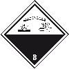 Verpackungskennzeichen Kl. 8 Ätzende Stoffe, Folie, seewasserbeständig, 100x100mm, 500/Rolle, IMDG-Code, GGVSEB, ADR