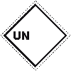 Verpackungskennzeichen UN, zum Beschriften, Haftpapier, permanent, 100x100mm, 1000/Rolle