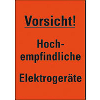 Verp.etikett Vorsicht! Hoch...,leuchtrot,Haftpapier,permanent,105x75mm,500/Rolle