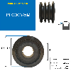 Poleas Poleas trapezoidales con cubo desmontable PFC30375M Polea trapezoidal de hierro fundido tipo SPC / C con cubo desmontable serie 3535 con 3 ranuras, diámetro de paso 375 mm