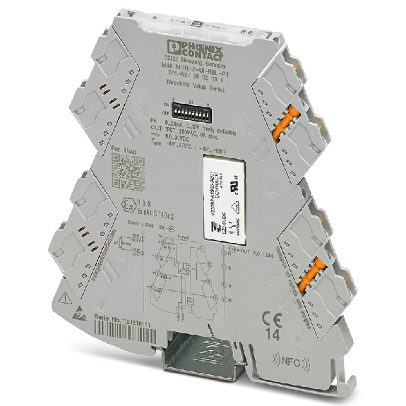 Convertisseur-isolateur configurable, courant, tension / relais - MINI MCR-2-UI-REL-PT-Lire la description