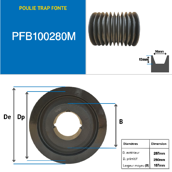 Pulegge Pulegge trapezoidali con mozzo smontabile PFB100280M Puleggia trapezoidale in ghisa tipo SPB / B con mozzo smontabile serie 3535 con 10 gole, diametro passo 280 mm Pulegge Pulegge trapezoidali con mozzo smontabile PFB100280M Puleggia trapezoidale in ghisa tipo SPB / B con mozzo smontabile serie 3535 con 10 gole, diametro passo 280 mm-Leggi tutto