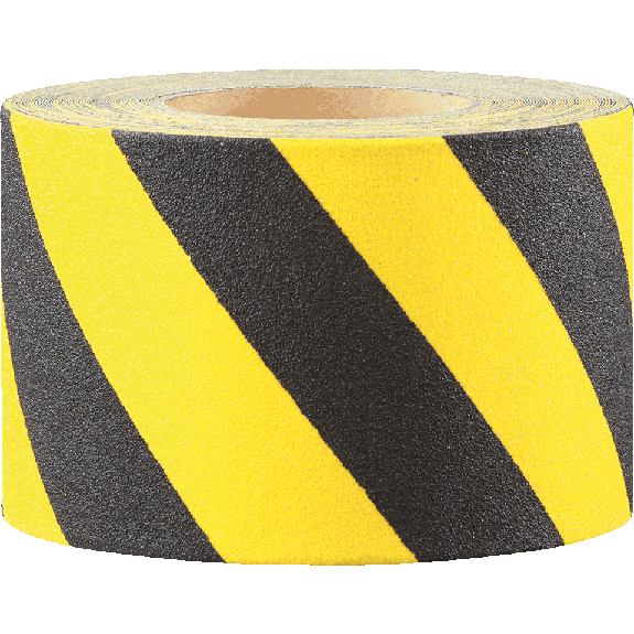 m2-Antirutschbelag für strukturierte Flächen, R13, schwarz/gelb, 100mm, 18,3m/Rolle, ASR A1.5-Beschreibung lesen