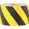 m2-Antirutschbelag für strukturierte Flächen, R13, schwarz/gelb, 100mm, 18,3m/Rolle, ASR A1.5