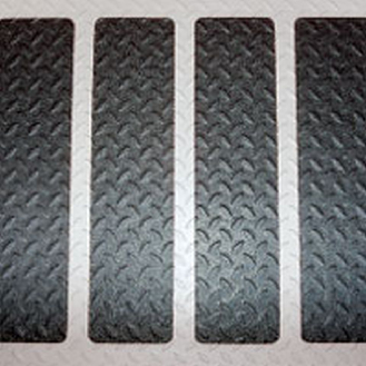 m2-Antirutschbelag Formteil f. strukturierte Flächen, R13, schwarz, 150x610mm, 10/VE, ASR A1.5-Beschreibung lesen