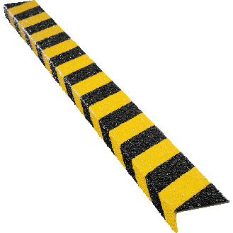 Antirutsch-Treppenprofil, R13, gelb/schwarz, Spezialkunststoff, 70x1000x30mm, ASR A1.5-Beschreibung lesen