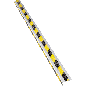 Treppenkantenprofil, Rutschhemmung R10, gelb/schwarz, Aluminium, 800x31x53mm, ASR A1.5-Beschreibung lesen