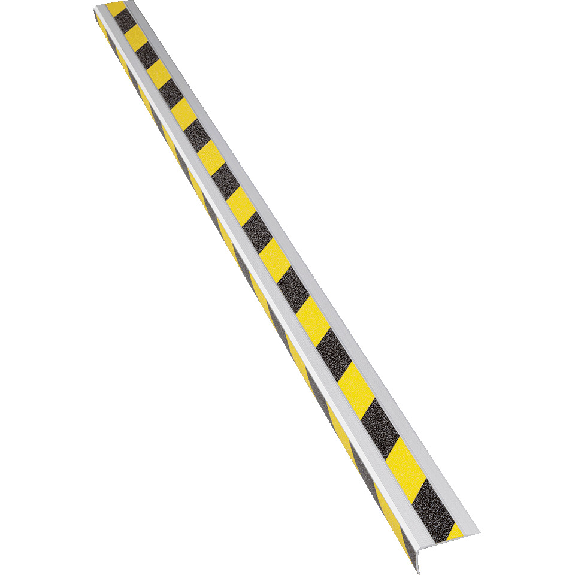 Treppenkantenprofil, Rutschhemmung R10, gelb/schwarz, Aluminium, 800x31x53mm, ASR A1.5-Beschreibung lesen