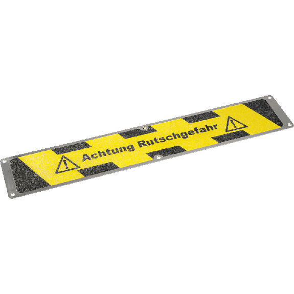 Platte Rutschgefahr, mit 3M Safety-Walk-Antirutschbelag, schwarz/gelb, Aluminium, 114x635mm, R13, ASR A1.5-Beschreibung lesen