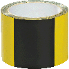 Bodenmarkierungsband Standard, gelb/schwarz geblockt, PVC-Folie, 75mm, 33m/Rolle