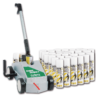 Aktions-Set Markierungsgerät SUPER Striper, Farbe Traffic, weiß, 36 Dosen-Beschreibung lesen