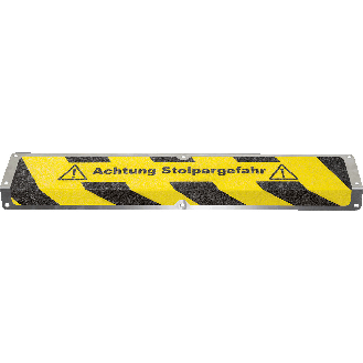 Treppenkantenprofil Stolpergefahr, mit 3M Safety-Walk-Antirutschbelag, schwarz/gelb, 120x635x45mm, R13, ASR A1.5-Beschreibung lesen