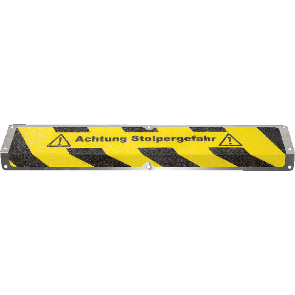 Treppenkantenprofil Stolpergefahr, mit 3M Safety-Walk-Antirutschbelag, schwarz/gelb, 120x635x45mm, R13, ASR A1.5-Beschreibung lesen