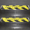 Treppenkantenprofil Stolpergefahr, mit 3M Safety-Walk-Antirutschbelag, schwarz/gelb, 120x635x45mm, R13, ASR A1.5