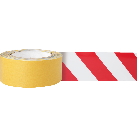Bodenmarkierungsband, überfahrbar, rot/weiß, PVC, 50mm, 10m/Rolle-Leer más