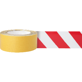 Bodenmarkierungsband, überfahrbar, rot/weiß, PVC, 50mm, 10m/Rolle-Beschreibung lesen