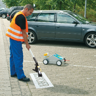A.M.P.E.R.E. Markierungsgerät SUPER-Striper, 200g Markierpulver, mit weißer Farbe-Beschreibung lesen