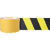 Bodenmarkierungsband, überfahrbar, gelb/schwarz, PVC, 75mm, 10m/Rolle Bodenmarkierungsband, überfahrbar, gelb/schwarz, PVC, 75mm, 10m/Rolle