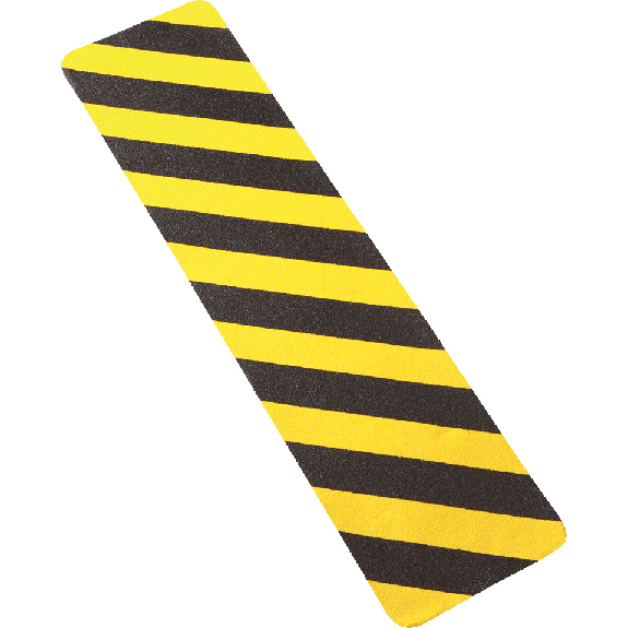 m2-Antirutschbelag Formteil f. strukturierte Flächen, R13, schwarz/gelb, 150x610mm, 10/VE, ASR A1.5-Beschreibung lesen