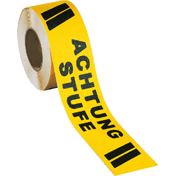 m2-Trittschutz-Warnmarkierung Achtung Stufe, R13, selbstklebend, 75mm, 18,3m/Rolle, ASR A1.5 m2-Trittschutz-Warnmarkierung Achtung Stufe, R13, selbstklebend, 75mm, 18,3m/Rolle, ASR A1.5-Beschreibung lesen