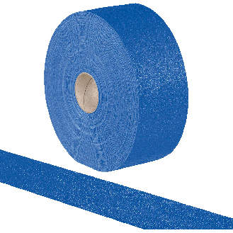Bodenmarkierungsband Strong, rutschhemmend, blau, Elastomer, 100mm, 50m/Rolle-Beschreibung lesen