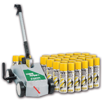 Aktions-Set Markierungsgerät SUPER Striper, Farbe Traffic, gelb, 36 Dosen-Beschreibung lesen