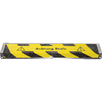 Treppenkantenprofil Achtung Stufe, mit 3M Safety-Walk-Antirutschbelag, schwarz/gelb, 120x635x45mm, R13, ASR A1.5-Leer más