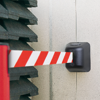 RS-GUIDESYSTEMS Gewebegurt-Wandkassette Outdoor, ABS-Kunststoff, rot/weiß, 5m-Beschreibung lesen
