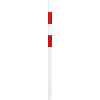 Absperrpfosten Bern, o.Kettenöse, z.Einbetonieren, rot/reflektierend-weiß, Ø 60mm, 1400mm