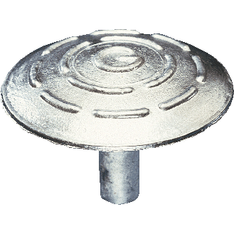 Markierungsnagel Typ A, ohne Reflektoren, breiter Schaft, Aluminium, Ø100mm-Beschreibung lesen